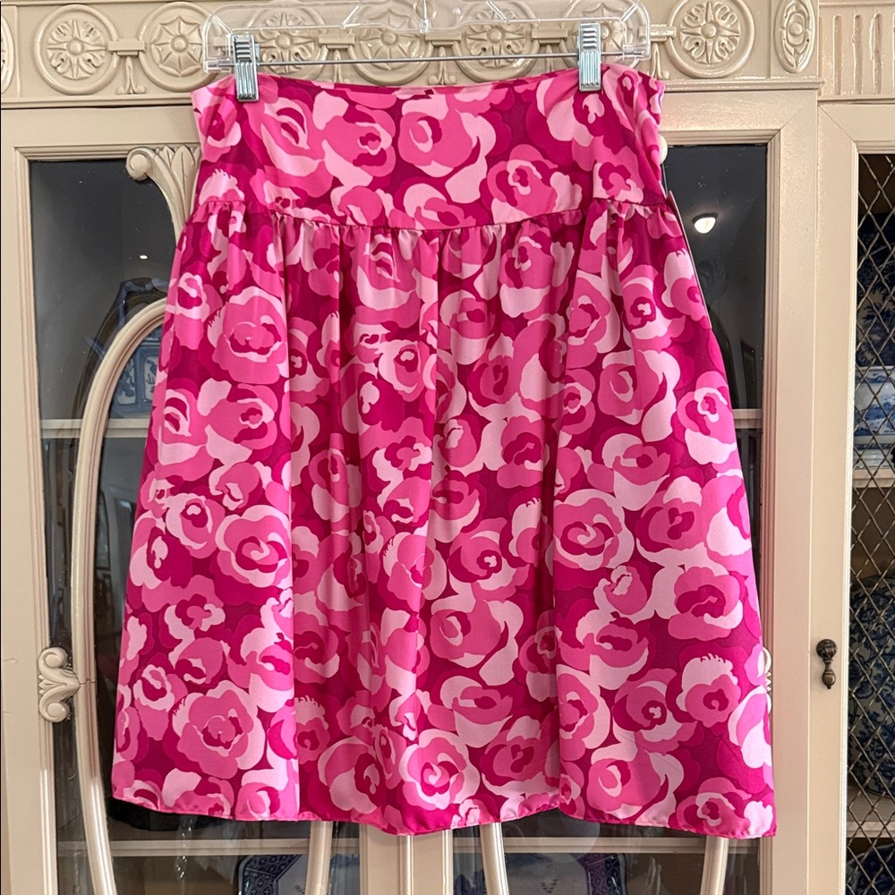 Lilly Pulitzer Pink Floral A-Line Skirt - Women
